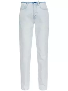 Balenciaga джинсы с контрастной отделкой и потертостями, синий