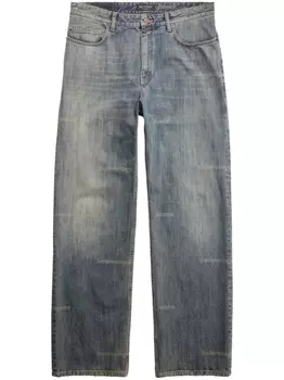 Balenciaga джинсы с логотипом, синий