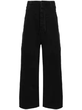 Balenciaga джинсы с широкими штанинами и завязками, черный