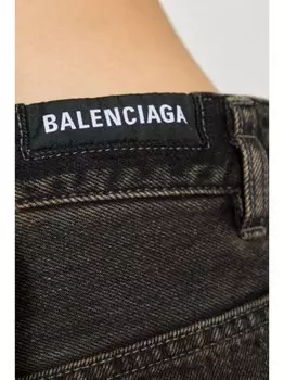Balenciaga джинсы с винтажным эффектом, черный