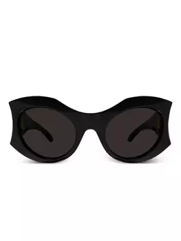 Balenciaga Eyewear logo-print солнцезащитные очки, черный