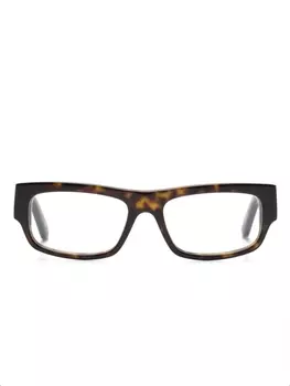 Balenciaga Eyewear очки BB0304O в прямоугольной оправе черепаховой расцветки, коричневый