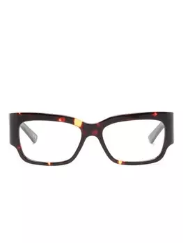 Balenciaga Eyewear очки BB0332O в прямоугольной оправе, коричневый