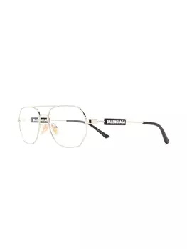 Balenciaga Eyewear очки-пилоты с логотипом, черный