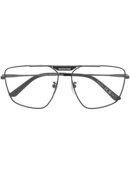 Balenciaga Eyewear очки в глянцевой круглой оправе, черный