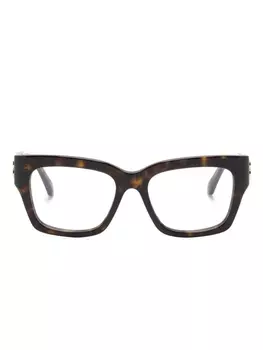 Balenciaga Eyewear очки в квадратной оправе черепаховой расцветки, коричневый