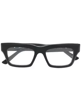 Balenciaga Eyewear очки в квадратной оправе с логотипом, черный