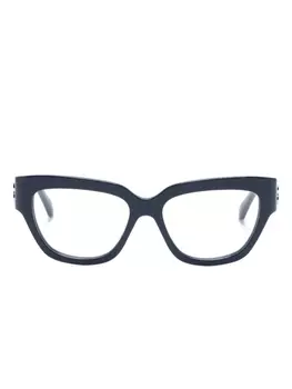 Balenciaga Eyewear очки в квадратной оправе с логотипом, черный