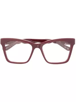Balenciaga Eyewear очки в квадратной оправе с логотипом, красный