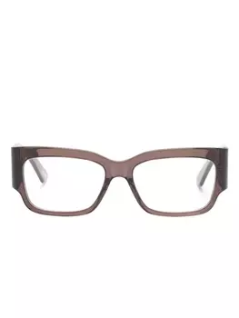 Balenciaga Eyewear очки в квадратной оправе с логотипом, коричневый