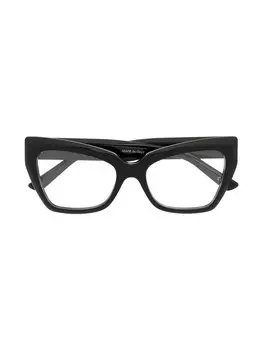 Balenciaga Eyewear очки в квадратной оправе с логотипом, черный