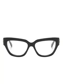 Balenciaga Eyewear очки в квадратной оправе с логотипом, черный