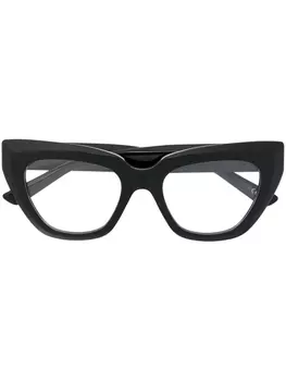 Balenciaga Eyewear очки в оправе 'кошачий глаз' с логотипом, черный