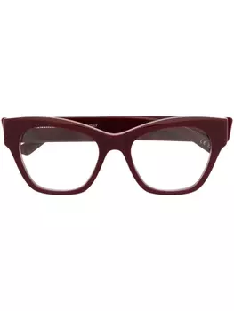 Balenciaga Eyewear очки в оправе 'кошачий глаз' с логотипом, красный