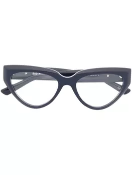 Balenciaga Eyewear очки в оправе 'кошачий глаз' с логотипом, синий