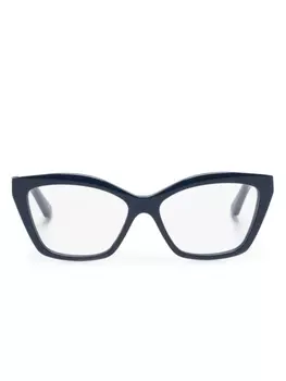 Balenciaga Eyewear очки в оправе 'кошачий глаз' с логотипом, синий