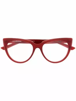 Balenciaga Eyewear очки в оправе 'кошачий глаз', красный