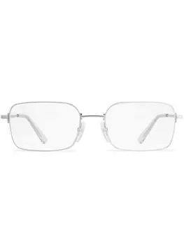 Balenciaga Eyewear очки в прямоугольной безободковой оправе, серебристый