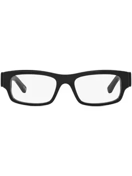 Balenciaga Eyewear очки в прямоугольной оправе с логотипом, черный