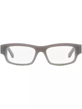 Balenciaga Eyewear очки в прямоугольной оправе с логотипом, серый