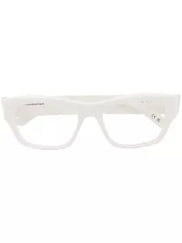 Balenciaga Eyewear очки в прямоугольной оправе с логотипом, белый