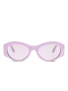 Balenciaga Eyewear oval-frame солнцезащитные очки, фиолетовый