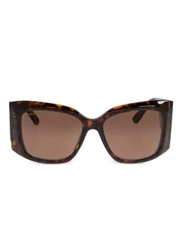 Balenciaga Eyewear oversize-frame солнцезащитные очки, коричневый