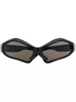 Balenciaga Eyewear овальные солнцезащитные очки Fennec, черный