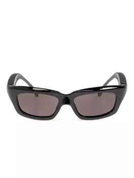 Balenciaga Eyewear rectangle-frame солнцезащитные очки, черный
