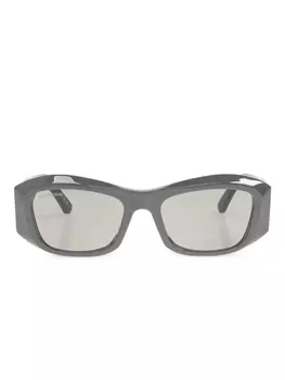 Balenciaga Eyewear rectangle-frame солнцезащитные очки, черный