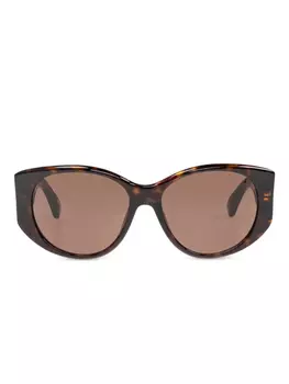 Balenciaga Eyewear round-frame солнцезащитные очки, коричневый