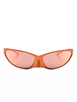 Balenciaga Eyewear солнцезащитные очки 4G в оправе 'кошачий глаз', оранжевый