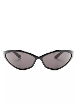 Balenciaga Eyewear солнцезащитные очки 90s в овальной оправе, черный