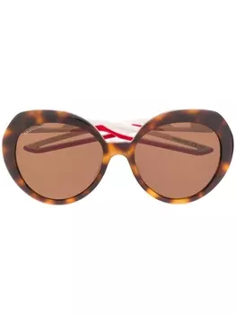 Balenciaga Eyewear солнцезащитные очки-бабочки Hybrid, коричневый