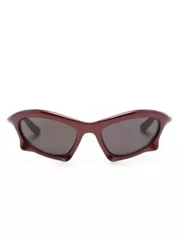 Balenciaga Eyewear солнцезащитные очки Bar в прямоугольной оправе, красный