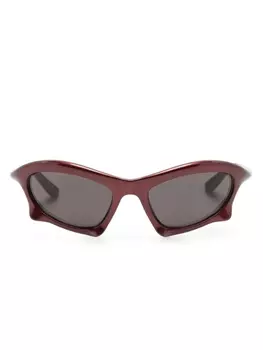 Balenciaga Eyewear солнцезащитные очки Bar в прямоугольной оправе, красный