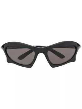 Balenciaga Eyewear солнцезащитные очки Bat в прямоугольной оправе, черный