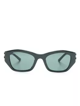 Balenciaga Eyewear солнцезащитные очки BB0311SK в прямоугольной оправе, зеленый