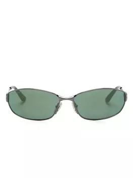 Balenciaga Eyewear солнцезащитные очки BB0336S в овальной оправе, серый