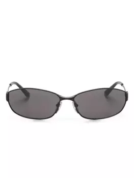 Balenciaga Eyewear солнцезащитные очки BB0336S в овальной оправе, черный