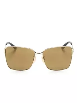 Balenciaga Eyewear солнцезащитные очки BB0338SK в квадратной оправе, золотистый