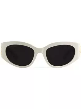 Balenciaga Eyewear солнцезащитные очки Bossy в круглой оправе, белый