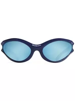 Balenciaga Eyewear солнцезащитные очки Dynamo в круглой оправе, синий