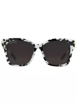 Balenciaga Eyewear солнцезащитные очки Dynasty в квадратной оправе, белый