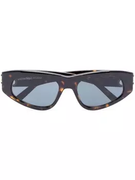 Balenciaga Eyewear солнцезащитные очки Dynasty в оправе 'кошачий глаз', коричневый