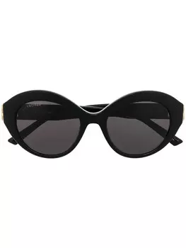 Balenciaga Eyewear солнцезащитные очки Dynasty в овальной оправе, черный
