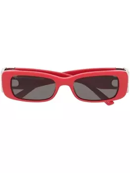 Balenciaga Eyewear солнцезащитные очки Dynasty в прямоугольной оправе, красный