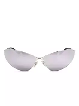 Balenciaga Eyewear солнцезащитные очки Extreme в овальной оправе, серебристый