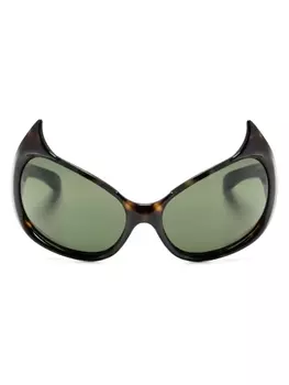 Balenciaga Eyewear солнцезащитные очки Gotham Cat черепаховой расцветки, коричневый