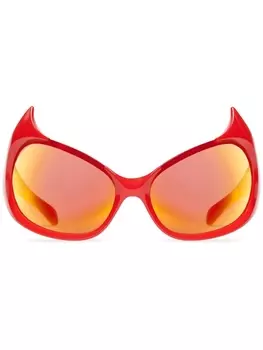 Balenciaga Eyewear солнцезащитные очки Gotham в оправе 'кошачий глаз', красный